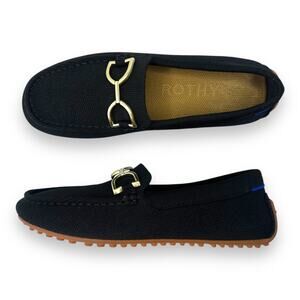 Rothy's Women's The Double Bit Driver Loafer Sz 6 Black Driving Loafer Washable